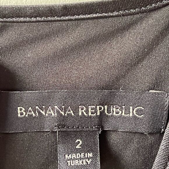 Banana REPUBLIC EYELASH DOT SHORT SLEEVE SHIFT DRESS NAVY BLUE/BLACK - Picture 6 of 13